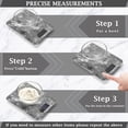 thumbnail image 3 of High Precision Digital Kitchen Scale Tempered Glass Food Scale Multifunction Scale Small Kitchen Appliances Silver Metal Flower Pattern, 3 of 7