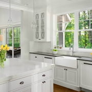 Fireclay Sink, Single Bowl Farmhouse Apron Kitchen Sink, White, 36