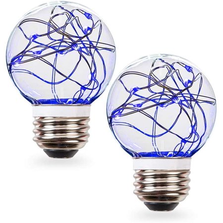 

Sleeklighting 0.5 Watts Blue LED Light Bulb - Fairy Light General Purpose Light Bulb 2Pack