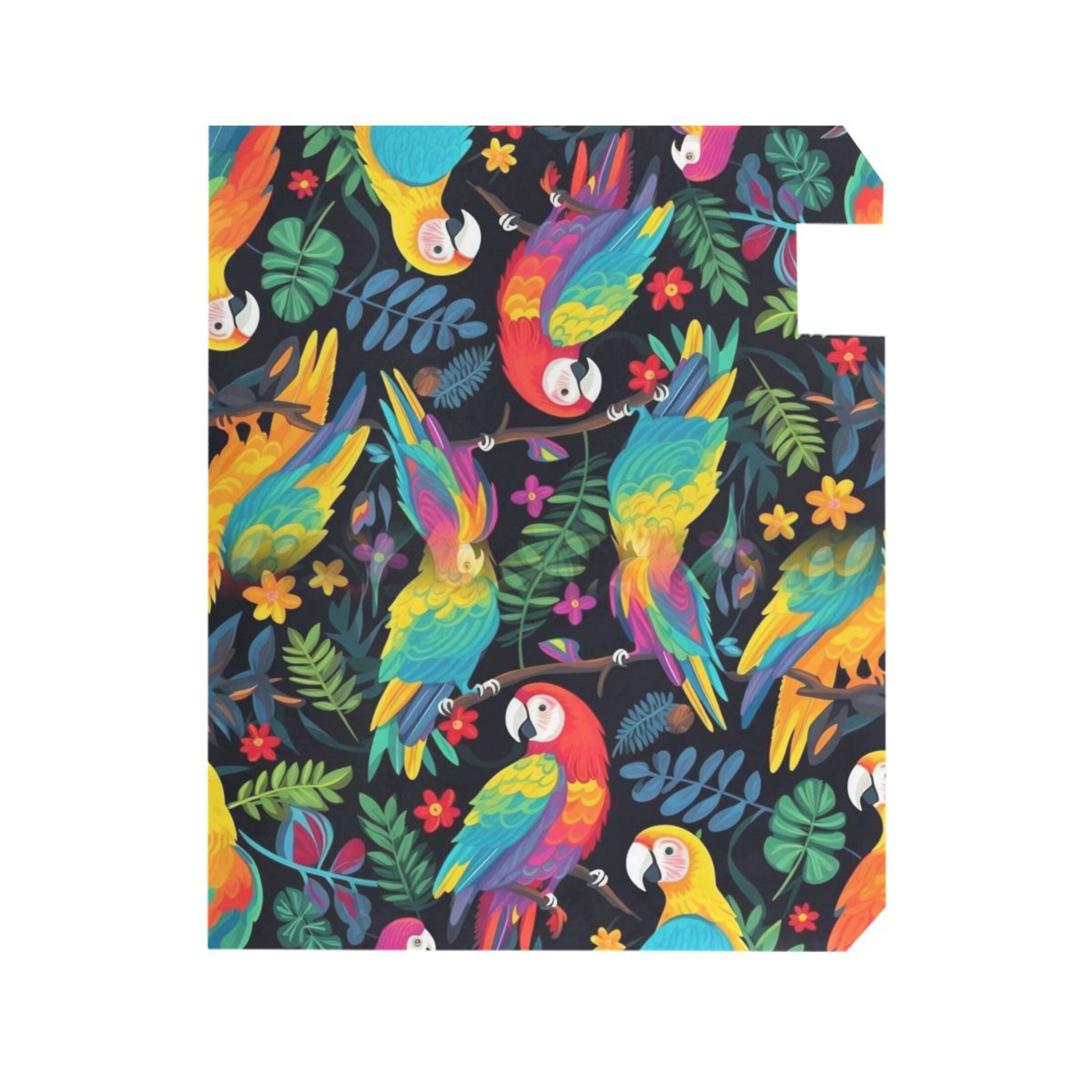 Colorful Parrot Bird and Leaf Magnetic Mailbox Covers 25.5" X 21" Post Letter Box Wraps Waterproof Garden Yard Outdoor Decoration