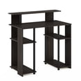 thumbnail image 5 of Furinno Jaya 35.3 Inch Black Computer Desk with Raised Hutch and Open Shelf, Gaming Desk, Office Desk for Home Office, Bedroom, Black Walnut, 5 of 5