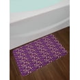 thumbnail image 2 of Abstract Bath Mat, Contemporary Pattern of Circles and Polka Dots, Plush Bathroom Decor Mat with Non Slip Backing, 29.5" X 17.5", Purple Brown, by Ambesonne, 2 of 2