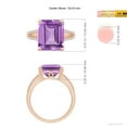 thumbnail image 5 of ANGARA Natural 5.3 ct Amethyst Split Shank Cocktail Ring with Diamonds in 14K Rose Gold for Women (Size-12x10mm) | February Birthstone, Anniversary, Jewelry Gift for Women | Natural Amethyst Ring, 5 of 9