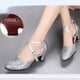 thumbnail image 4 of Zapatos de baile latino de suela blanda, zapatos de salón para mujer, zapatos de baile para niñas, zapatillas de baile, zapatos latinos de práctica de tacón alto, 4 of 5