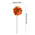 thumbnail image 3 of Orange Artificial Daisy, Real Touch Gerbera Flower with Bendable Stalks, Bright Floral Arrangement, Stylish Decor for Home Wedding Birthday Party Vase Display, 15.16*3.35in, 3 of 6