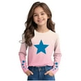 thumbnail image 5 of CHEEREAM Long Sleeve Shirts for Kids Girls Tops Summer Long Sleeve Star Print Shirt Tunic Blouses Spring Shirts 3-14T, 5 of 5