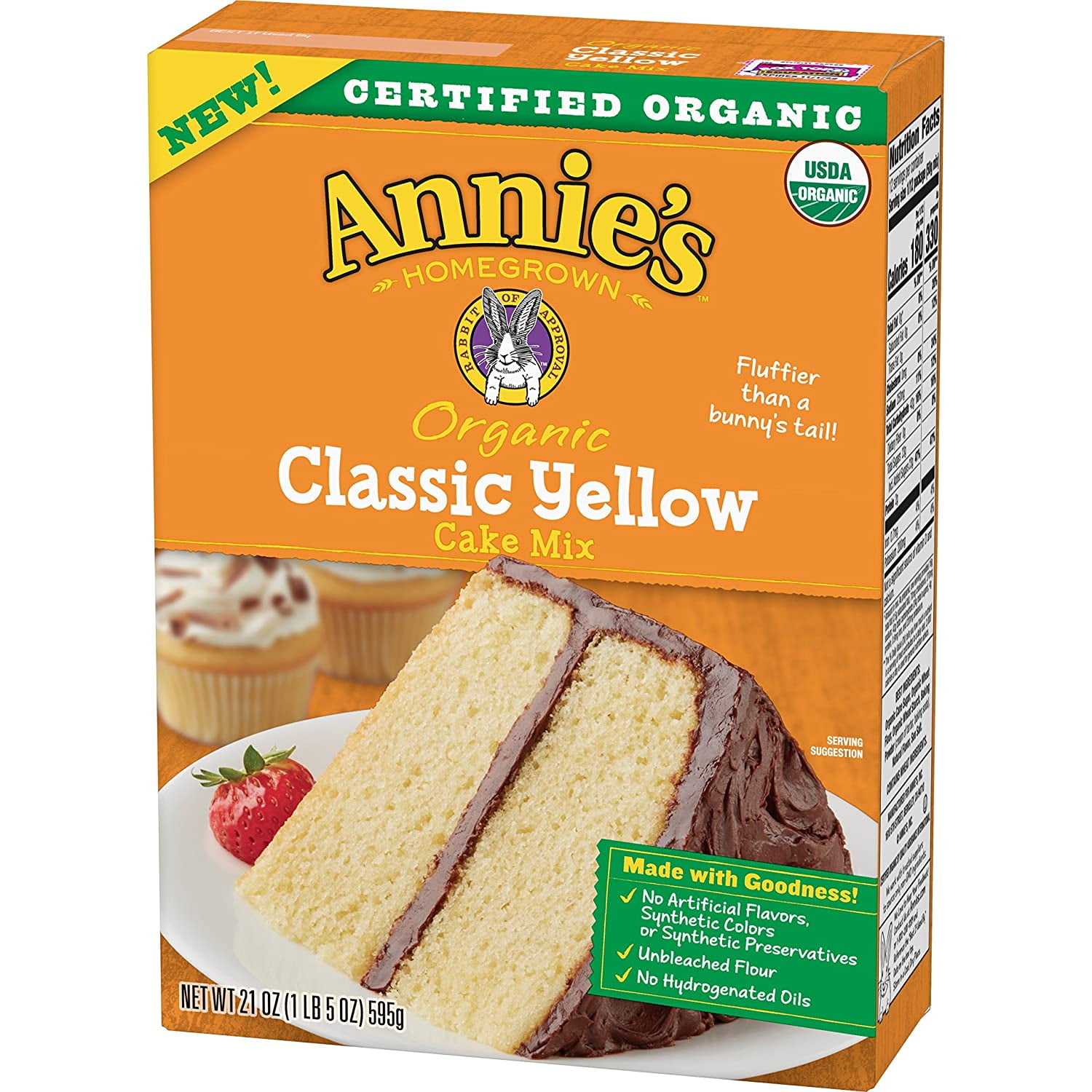 Annies Organic Cake Baking Mix, Yellow, 21 Ounce (Pack of 8) Walmart