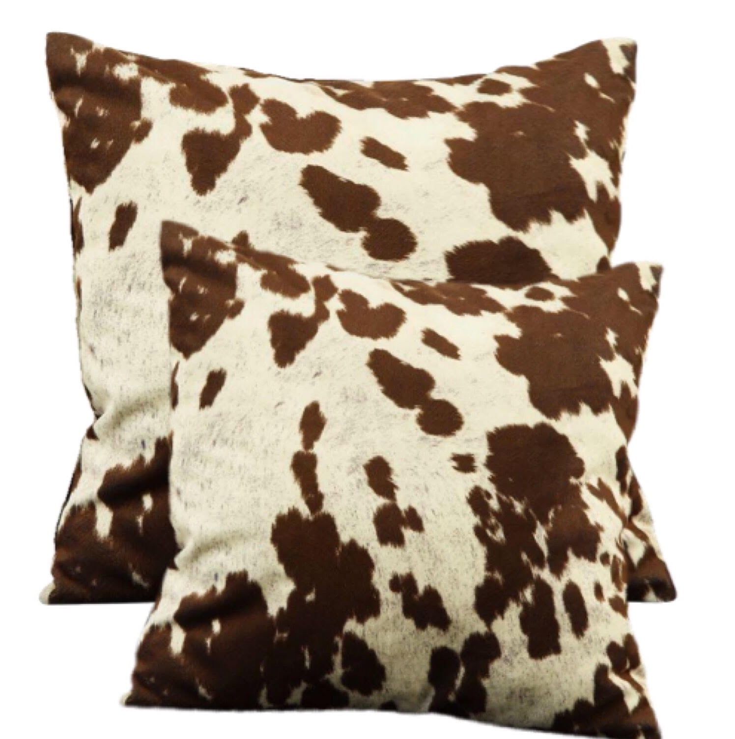 Chocolate brown Cow print suede home decor pillow 18"x18" Inserts