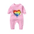 thumbnail image 2 of Edvintorg 0-18 Months Baby Girl Romper Toddler Kids Boys Long Sleeve Valentine's Day Heart Print Cotton T-Shirt Jumpsuit Romper Baby Onesie, 2 of 4