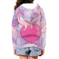 thumbnail image 4 of Chririnla Cute Axolotl Love Heart Kids Hooded Jacket with Pockets Long Sleeve Lightweight Comfy Casual Pullover for Boys Girls Size 13-14, 4 of 7