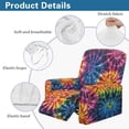 thumbnail image 5 of HELLHERO Tie Dye Print Recliner Chair Covers Lazyboy Breathable Fitted Lift Chair Covers for Electric Recliner Power Lift Single-Seater, 5 of 8