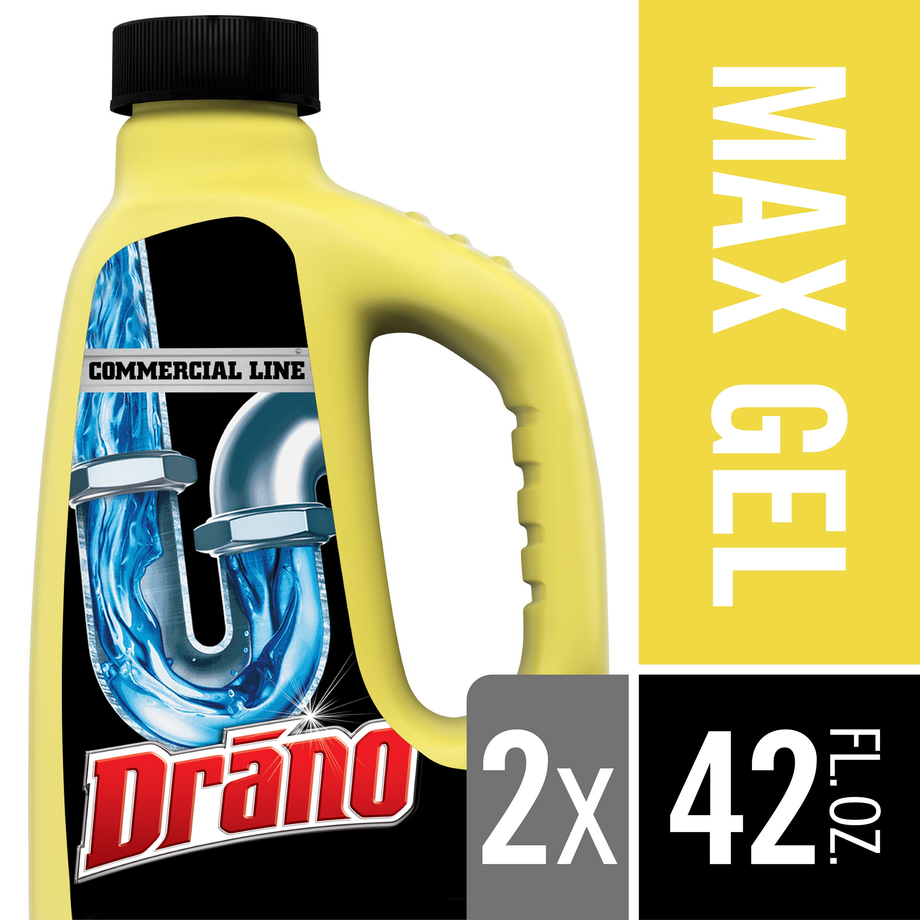 Drano Max Gel Clog Remover, Commercial Line, 42 fl oz (2 ct)
