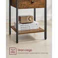 thumbnail image 5 of VINCYER Nightstand, End Table, Side Table with Drawer and Shelf, Bedroom, Living Room, Easy Assembly, Metal, Industrial Design, Rustic Brown, 5 of 5