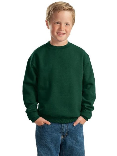 2X-Large, Forest Green Regular and Big & Tall Sizes Mens Soft Crewneck Sweatshirt by Jerzees