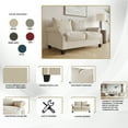 thumbnail image 7 of Castle Place Linen Upholstered Loveseats, Beige, 7 of 7