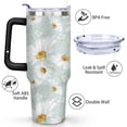 thumbnail image 3 of Daisy 40oz Stainless Steel Vacuum Insulated Tumbler with Lid and Straw for Water Iced Tea Coffee Smoothie and More, 3 of 5