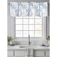 thumbnail image 4 of Blue Ombre Leaves Curtain Valances for Windows, Gray Forest Branches Kitchen Valance Window Treatment, Light Filtering Block Curtains for Bathroom/Bedroom/Living Room 60'' x 18'', 4 of 9