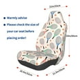 thumbnail image 3 of Wukai Cute Tennis Racket Full Set Car Seat Covers with Soft Padding Universal Auto Front Seats Protector and Cushion Mat, 3 of 5