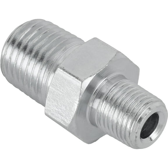 Steel Adapter Fitting, 1/8 Inch Male to 1/4 Inch Male NPT