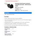 thumbnail image 2 of Instrument Panel Harness Connector - Compatible with 2006 - 2008 Chevrolet Impala - AC Delco, 2 of 2