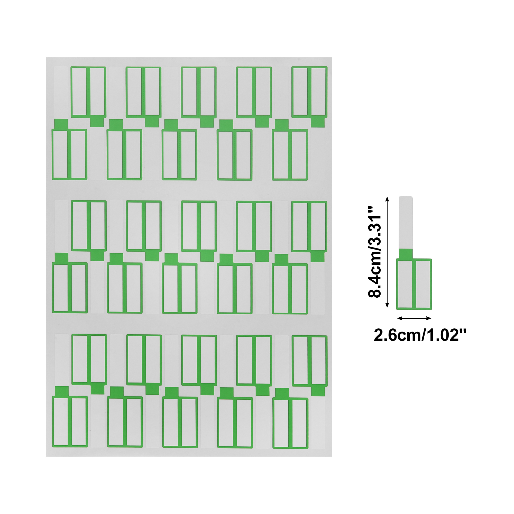 Unique Bargains P-Type Handwritten New Model Gift Stickers 3.31"x1.02" 6 Pcs Light Green