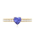 thumbnail image 4 of Rosec Jewels Natural Tanzanite Heart Shaped Engagement Ring - Tanzanite Diamond Ring - AAA Quality - with Jewelry Box, 10K Yellow Gold, US 12.50, 4 of 8