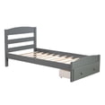 thumbnail image 4 of Holaki Wood Twin Size Bed with Storage Drawer for Kids, Gray, 4 of 7