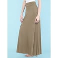 thumbnail image 4 of Made by Johnny Women's Fold-Over Maxi Skirt L TAUPE, 4 of 6