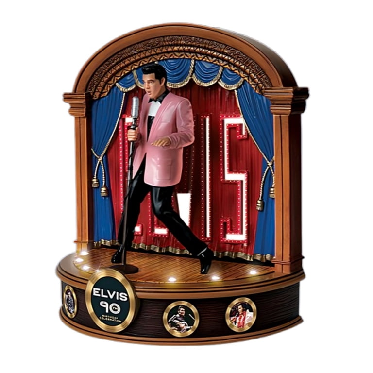 Elvis Presley ポートレート 立体装飾フレーム90's！ The Bradford Exchange Elvis Presley 90th Birthday Sculpture