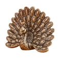 thumbnail image 4 of Estatua de en miniatura, artesanías de latón, en plena floración, decoración artística, estantería sentada, regalo de boda, pavo, 4 of 9
