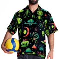 thumbnail image 4 of Alien Men's Casual Short Sleeve Button Down Shirts - Printed Summer Beach Tops for Men and Women, 4 of 6