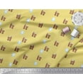 thumbnail image 2 of Soimoi Yellow Cotton Duck Fabric Bottle & Glass Kitchen Print Fabric by the Yard 56 Inch Wide, 2 of 3