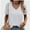 White, variant on Women's T Shirts V Neck Casual Short Sleeve Summer Basic Tops Tees