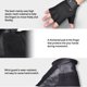 thumbnail image 2 of BOODUN 1 par de guantes unisex para adultos con medio dedo para entrenamiento deportivo, fitness, negro (S), 2 of 8