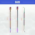 thumbnail image 3 of Vocoste 3 Pcs Cuticle Pusher Set Stainless Steel Double Head Cuticle Remover Tool Manicure and Pedicure Tools, 3 of 6