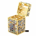 thumbnail image 6 of Matashi Hand-Painted Enamel Tzedakah Charity Box with Dove & Floral Motif, Crystal Judaica Keepsake Home Décor Gift, 6 of 7