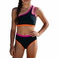 thumbnail image 3 of Mnyotv Girls' Two Piece Bikini set High Waist swimsuits beach swimwear teen girl summer outfits bathing suits, 3 of 6