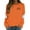 Orange, variant on HUITKMM Hoodie Halloween Sweatshirt Women Halloween Graphic Crewneck Tops Casual Sweater