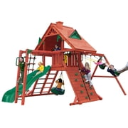 Gorilla Playsets Sun Palace Playset w Monkey Bars, Rock Wall & Turbo Tire Swing