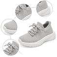 thumbnail image 4 of enyan Little Boys Girls Soft Strap Mesh Jogger Athletic Sneakers (Little Kid/Big Kid) Light Gray,4, 4 of 7