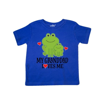 

Inktastic My Granddad Loves Me Frog Gift Toddler Boy Girl T-Shirt