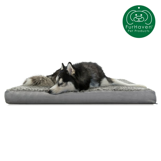 FurHaven Pet Products, Deluxe Cooling Gel Memory Foam Orthopedic Ultra Plush Mattress Pet Bed