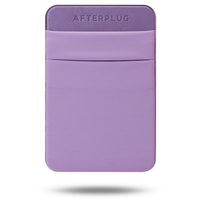Funda adhesiva para portátil Afterplug con 2 bolsillos, lila y morado