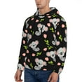 thumbnail image 2 of Hoodies for Men - Pink Tulip Gray Koala Long Sleeve Comfrt Men'S Fashion Hoodies & Sweatshirts, Sweatshirts for Men Hoodies Pullover Clothing Clothes with Pouch, 2 of 7