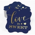 thumbnail image 2 of Inkdotpot Étiquette de Bouteille de Mariage "Love Is Sweet" en Forme de Support Doré Véritable Lot de 50, 2 of 6