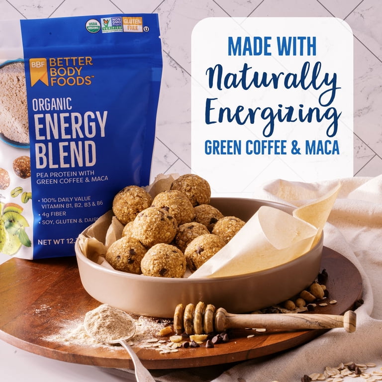 BetterBody Foods Organic Energy Blend Powder with Pea Protein Maca