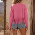 thumbnail image 7 of Caywon Women's Fashion Jackets, Fringe Studded Open Front Cropped Long Sleeve, Western Cowgirl Rodeo Casual Party Concert Daily Wear for Women, 7 of 7