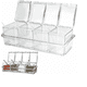 thumbnail image 1 of 4 Piezas Especieros Salsera Organizador Azucarero Cocina  Xtellar Transparente, 1 of 3