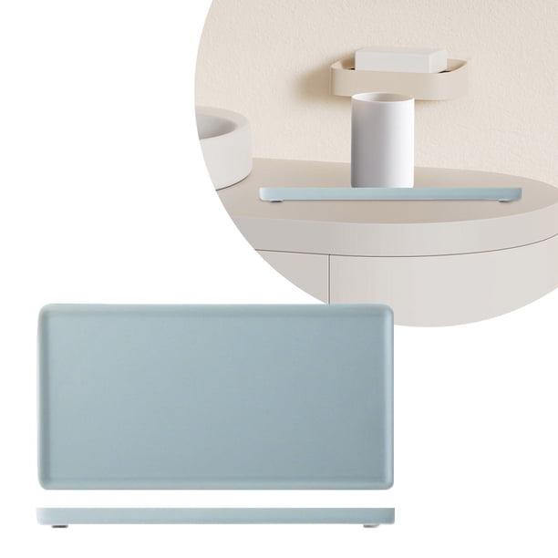 Bandeja De Cerámica Para Joyas Bandeja Rectangular Para El Baño Portacepillos De Dientes Y Organizador Para Tocador Y Baño