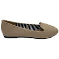 thumbnail image 2 of Shoes8teen Womens Faux Suede Loafer Smoking Shoes 4024nudepu 11, 2 of 2